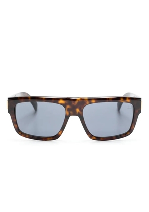Dunhill tortoiseshell-effect rectangle-frame sunglasses - Brown