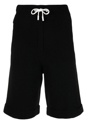 Max & Moi rib-knit merino blend shorts - Black