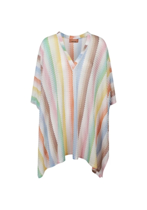Missoni zigzag V-neck dress - White