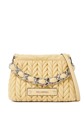 Karl Lagerfeld small K/Weave cross body bag - Yellow