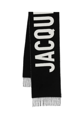 Jacquemus logo-embroidered scarf - Black