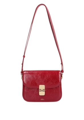 A.P.C. small Grace flap magnetic-clasp cross-body bag - Red