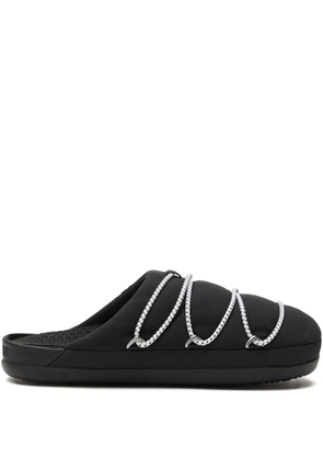 Moon Boot logo-embellished slippers - Black