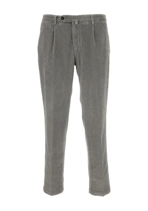 Briglia 1949 corduroy-texture front-pleat trousers - Grey