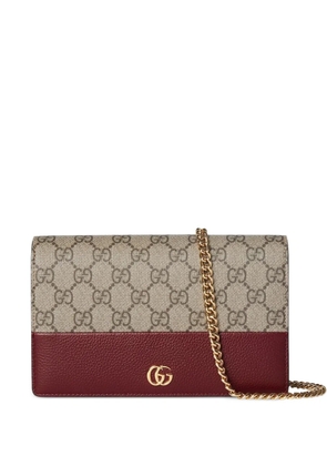 Gucci GG Marmont two-tone chain wallet - Neutrals