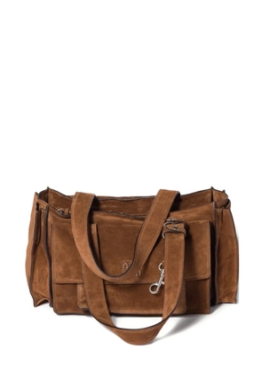 Miu Miu Utilitaire suede shoulder bag - Brown