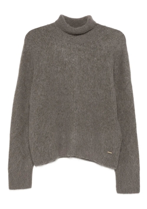 Woolrich logo-plaque sweater - Grey