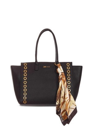 Just Cavalli eyelet-detail tote bag - Black