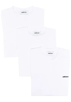 AMBUSH logo-embroidered crew-neck T-shirt - White