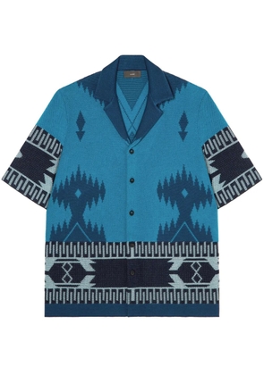Alanui Icon jacquard piqué shirt - Blue