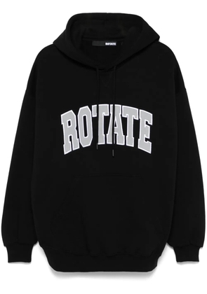 ROTATE BIRGER CHRISTENSEN logo-embroidered hoodie - Black