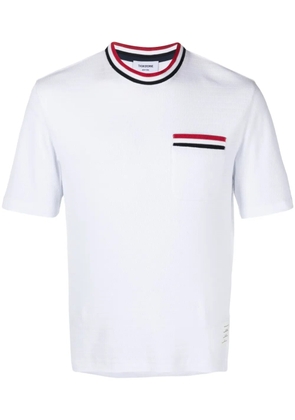 Thom Browne pointelle-knit cotton T-shirt - White