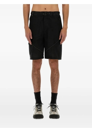 and Wander belted mesh-panel shorts - Black