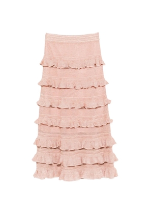 ZIMMERMANN ruffled maxi skirt - Pink