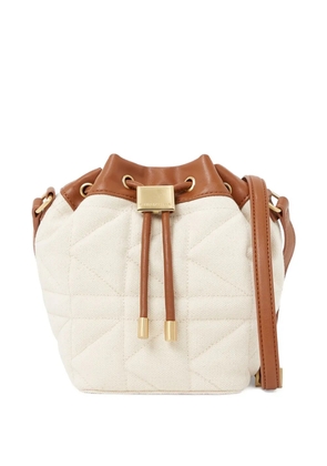 Karl Lagerfeld x Amber Valletta quilted bucket bag - Neutrals