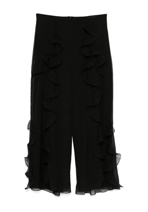 PatBO ruffle-detailing trousers - Black