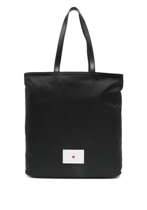 Love Moschino logo-plaque tote bag - Black