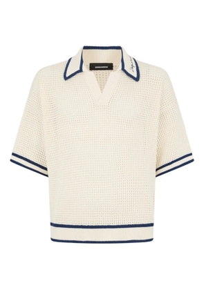 DSQUARED2 open work knit T-shirt - Neutrals