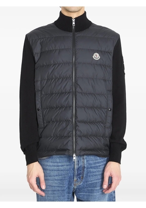 Moncler padded zip-up cardigan - Black