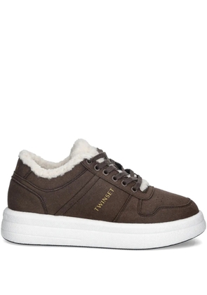 TWINSET logo-print sneakers - Brown