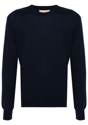 Gucci logo-embroidered wool jumper - Blue