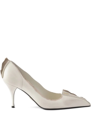 Prada 85mm Antiqued leather pumps - Neutrals