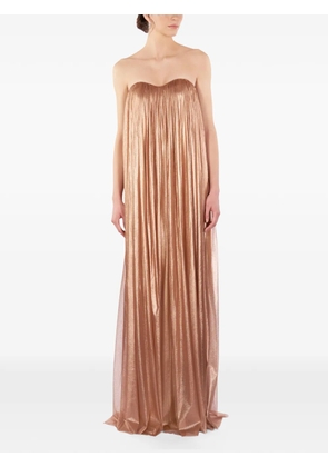 IMROSKA Gaia strapless maxi dress - Brown