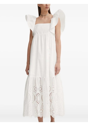Résumé ruffled eyelet dress - White