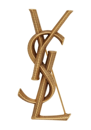 Saint Laurent snake-effect brooch - Gold