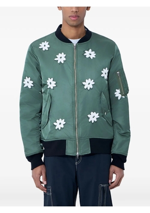 NÒMARYTHM TEXTILE floral embroidered bomber jacket - Green