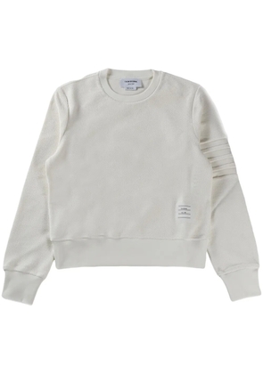 Thom Browne 4-Bar stripe sweatshirt - White