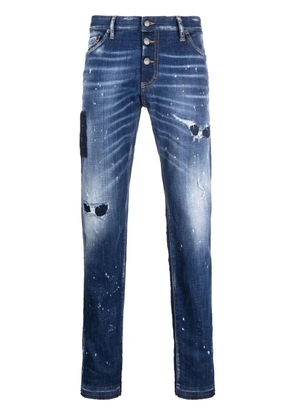 DSQUARED2 distressed paint splattered jeans - Blue
