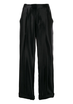 TOM FORD high-waisted silk trousers - Black