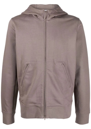 Y-3 zip-up cotton hoodie - Grey