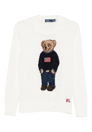 Polo Ralph Lauren bear-embroidered sweater - White
