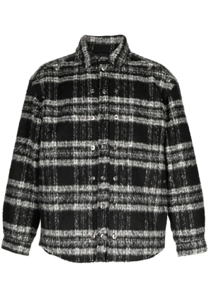 Y/Project textured stripe-pattern shirt jacket - Black