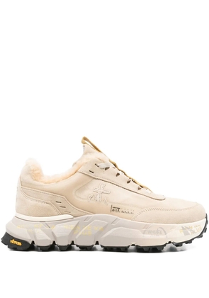 Premiata fur-trim sneakers - Neutrals
