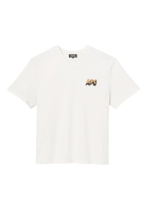 A.P.C. logo-print T-shirt - Neutrals