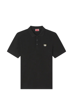 Kenzo logo-appliqué cotton polo shirt - Black