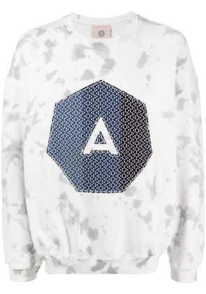 Alchemist logo crew-neck sweatshirt - White
