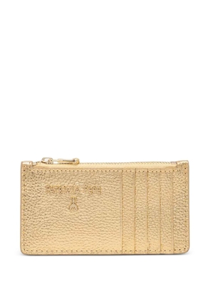 Patrizia Pepe logo zip card holder - Gold