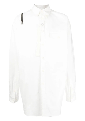 Takahiromiyashita The Soloist zip-detail long-sleeved shirt - White