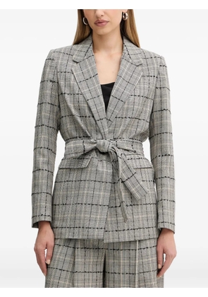 TWINSET checked belted blazer - Grey