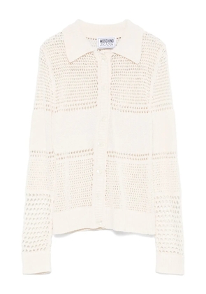 MOSCHINO JEANS cotton-blend crochet shirt - White