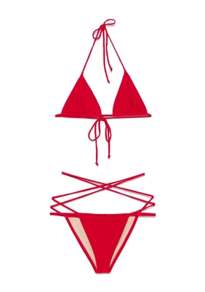 Norma Kamali criss-cross bikini - Red