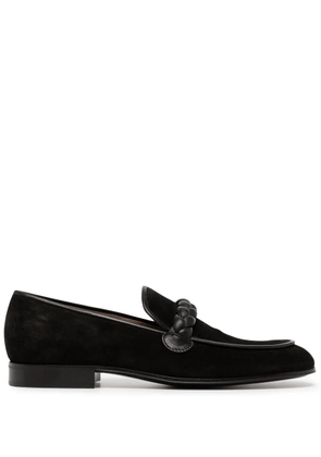 Gianvito Rossi Atticus braided strap loafers - Black