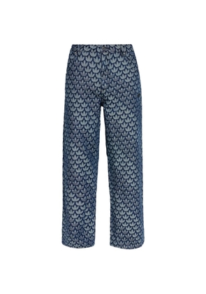 adidas pattern denim jeans - Blue