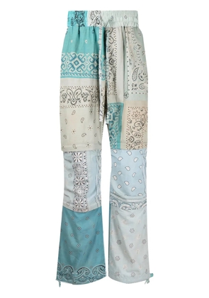 Readymade bandana-print straight trousers - Blue