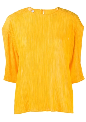 Nina Ricci micro-pleated T-shirt - Orange