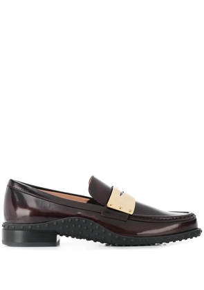 Tod's leather loafers - Red
